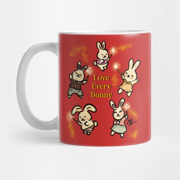 Love every bunny (with transparent background option) by The Mindful Maestra